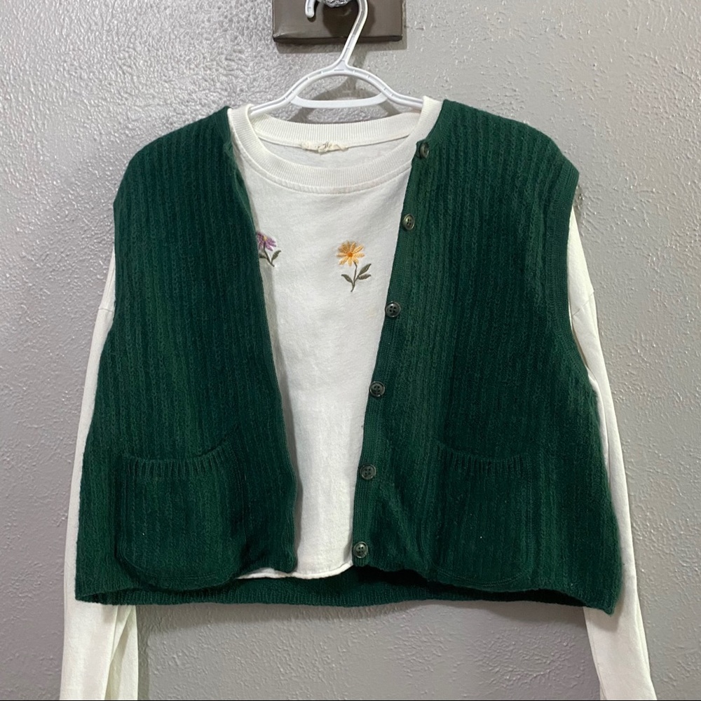 Vintage Cropped Wool Vest